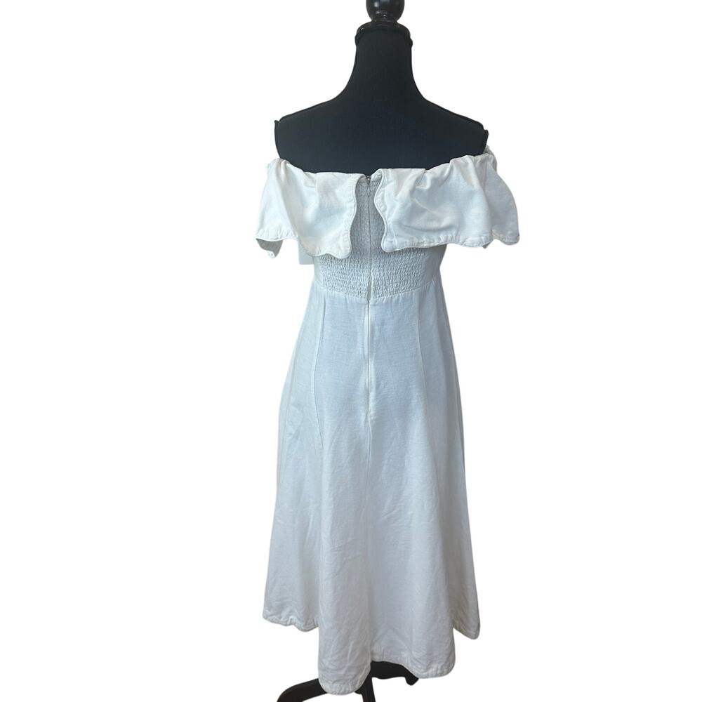 Sea New York White Strapless Midi Dress Size 10 Bridal Cotton Designer $445 - Picture 12 of 13